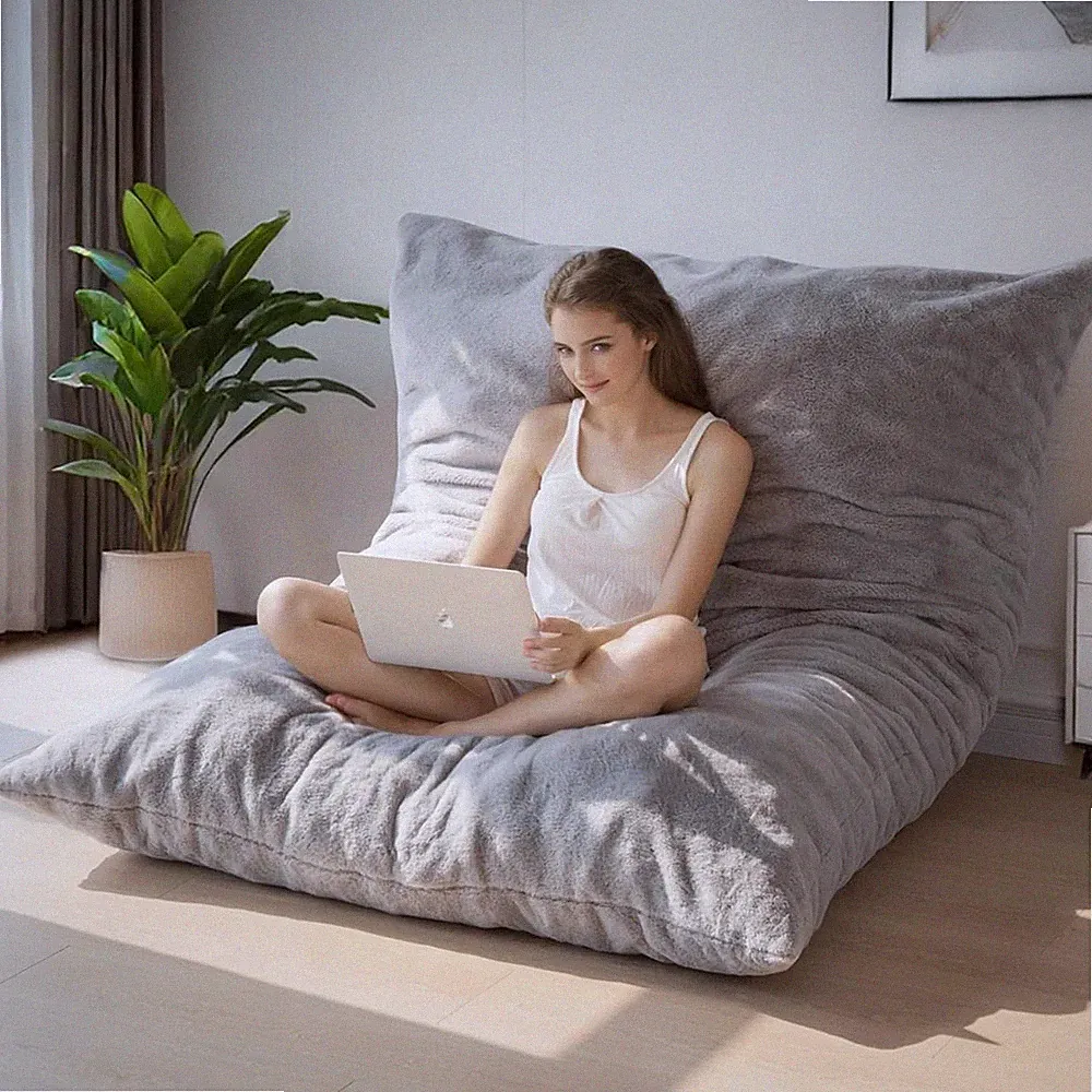 1 Bean Bag Chair, Convertible Chair Folds from Bean Bag to Lounr
