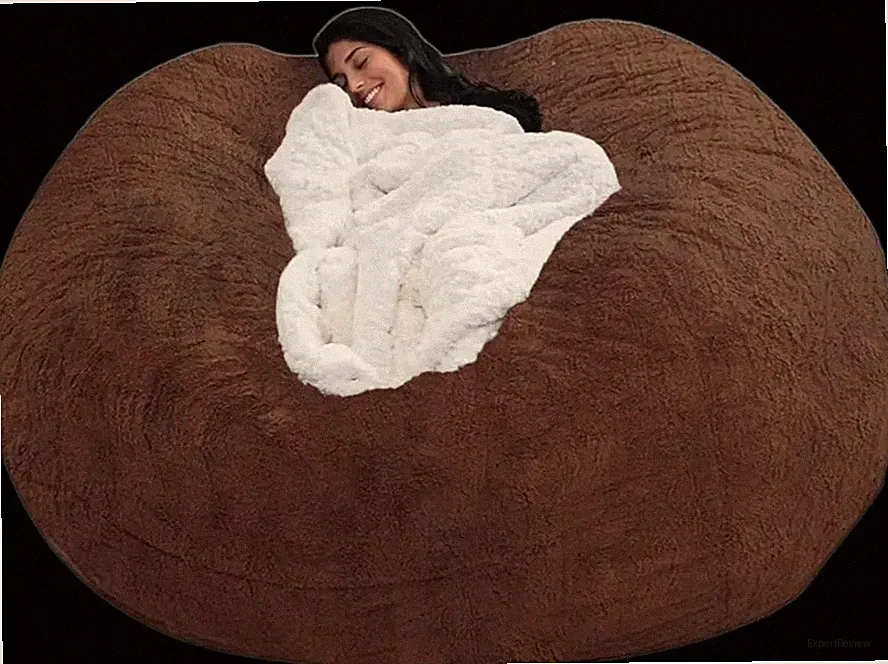 6ft Giant Bean Bag Cover Fluffy Faux Fur Sofa Bed Sac Beanbag Lounge Recliner