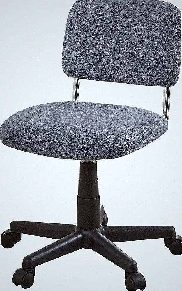 Adjustable Faux Fur Swivel Chair on Wheels for Home Office & Living Room