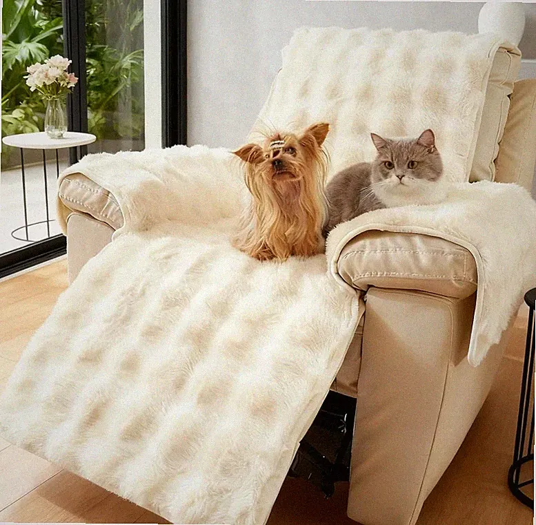 faux fur recliner couch cover