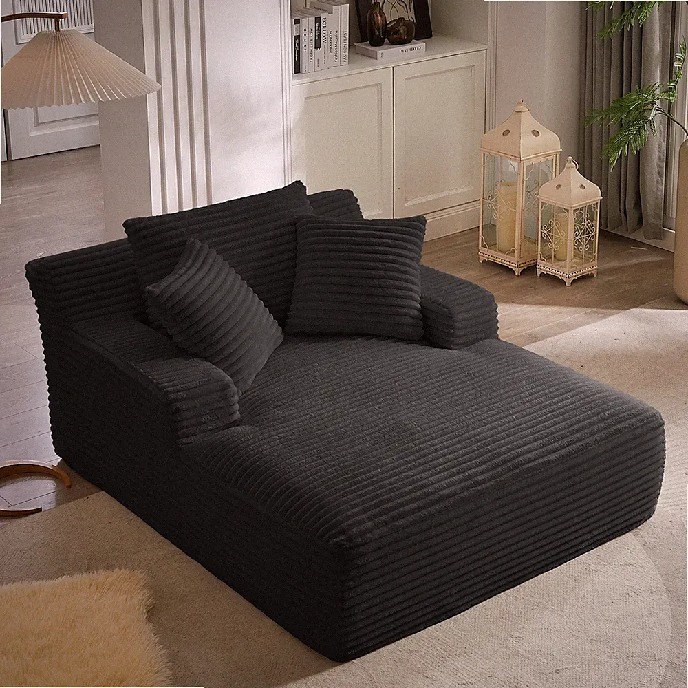Modern Sofa Bed Couch Chaise Lounge Upholstered Sleeper Sofa for Living Room