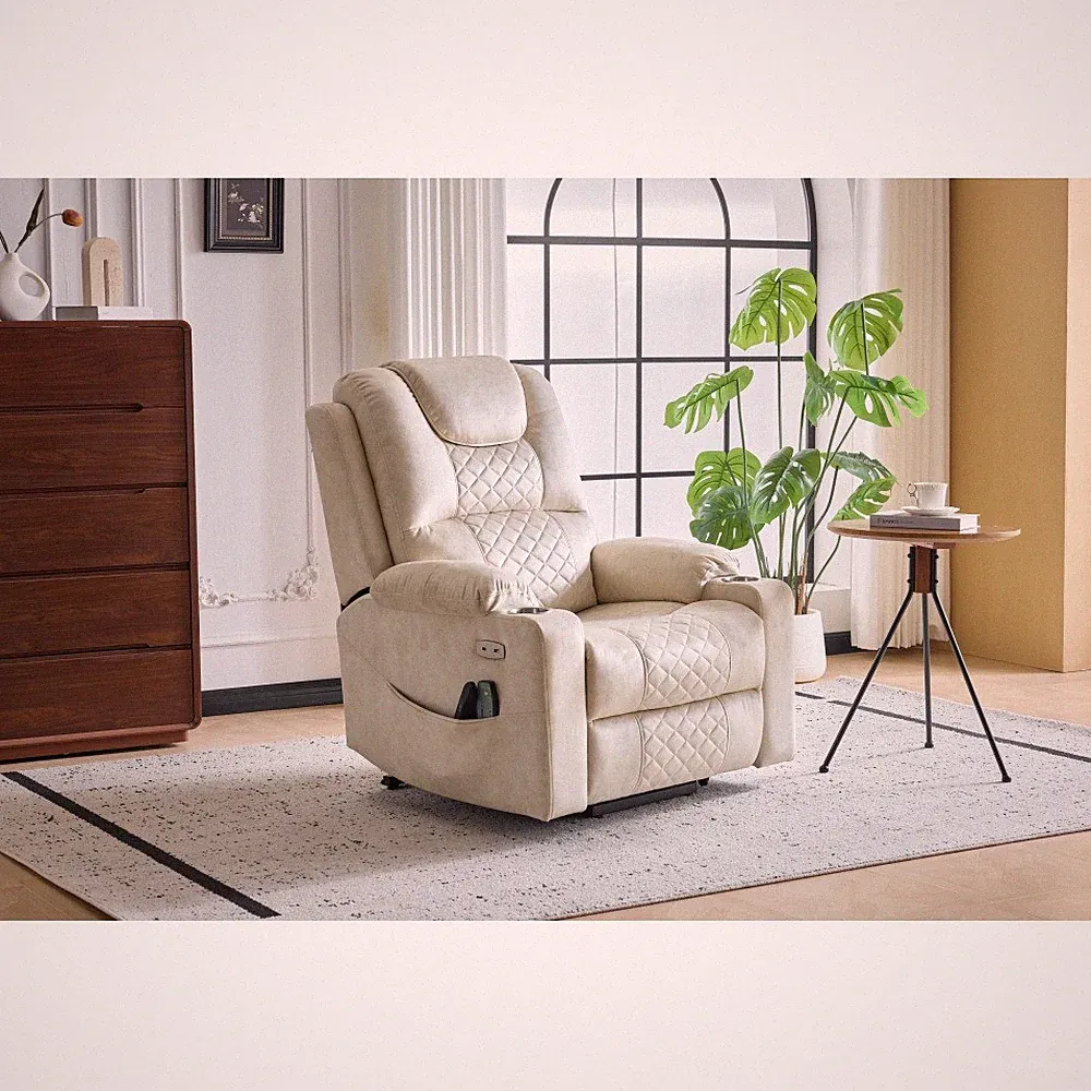 Power Lift Recliner Chair Sofa with Massage and Heat for Big and Tall Elderly