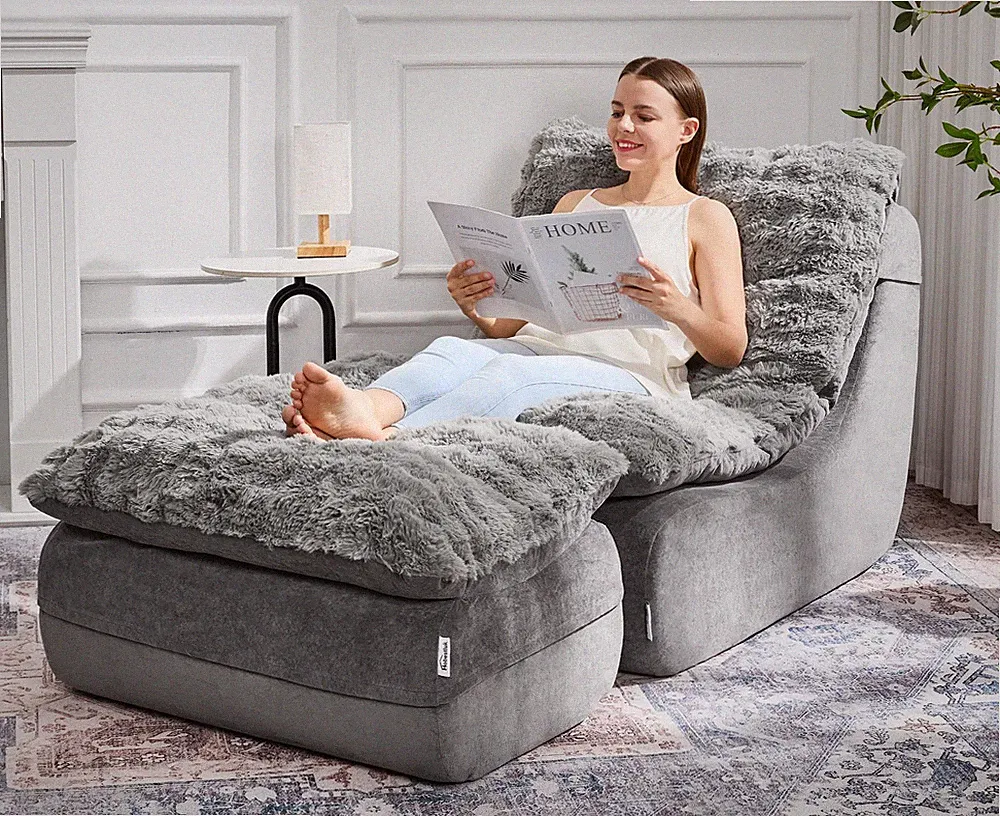 Sofa Couch Foam Sofa for Small Spaces Comfy Sofas with footrest Couch Recline...